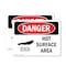 Signmission Hot Surface Sign, 7 in H x 10 in W, Plastic, Hot Surfaces In This Area OS-2PACK-DS-P-710-L-2217 - alternate 1